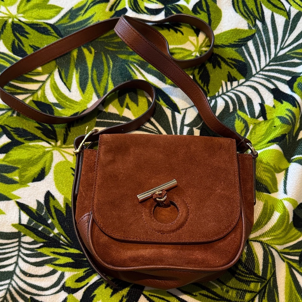 Banana Republic Chocolate Brown Suede Crossbody Bag